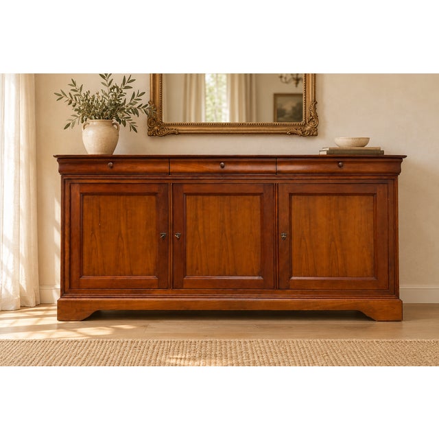 Louis Philippe Style Fruitwood Sideboard, 1960s For Sale - Image 9 of 12