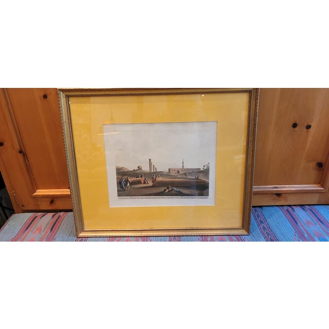 Four Luigi Mayer Hand-Colored Acquatints From the Views in Egypt (1801) For Sale - Image 4 of 8