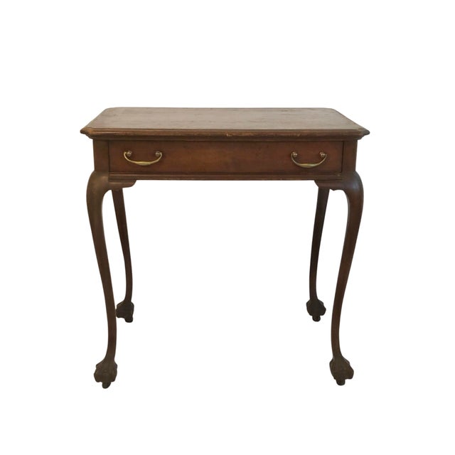 Early 20th Century Antique Cabriolet Ball & Claw Table, Desk For Sale - Image 4 of 11