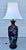 Art Deco Late 19th Century Huge Meiji Japanese Cloisonné Black Ground Bird & Blossom Tall Table Lamp 40" For Sale - Image 3 of 18