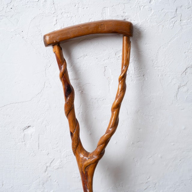 Vernon Edwards Crutch Form Walking Stick, 1980s For Sale - Image 4 of 13