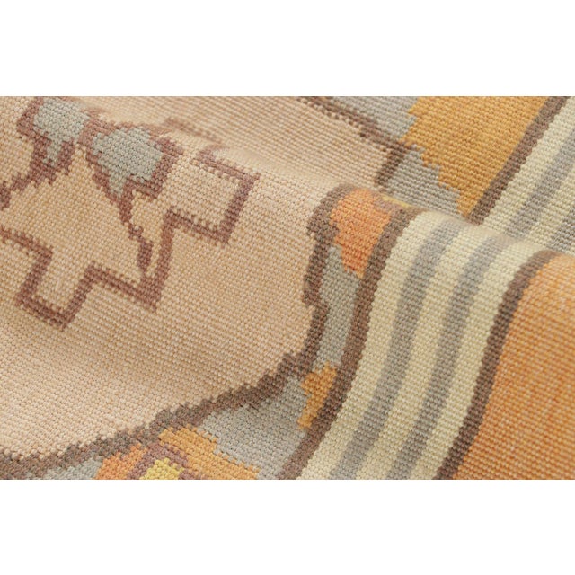 Vintage Bessarabian Kilim in Pink and Yellow Geometric Pattern For Sale In New York - Image 6 of 7