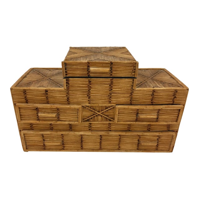 Vintage Folk Art Jewelry Box For Sale