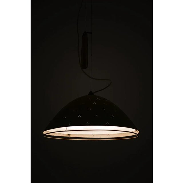 Metal Ceiling Lamp Produced attributed to Paavo Tynell for Taito Oy, 1950s For Sale - Image 7 of 9