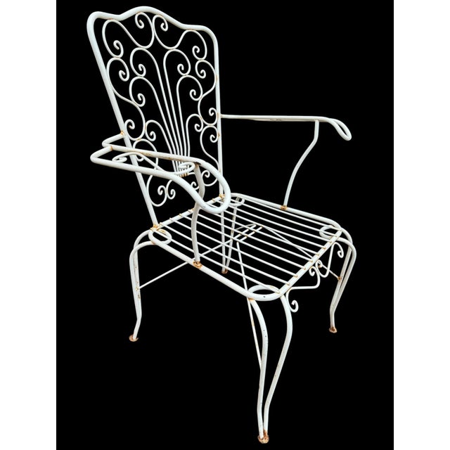 Provencal Wrought Iron Armchairs, 1960s, Set of 4 For Sale - Image 3 of 14