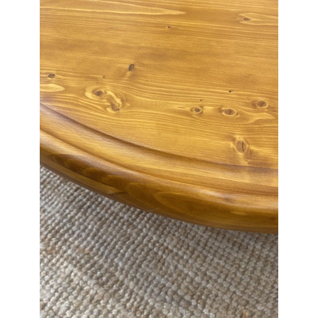 Round Pine Coffee Table by Charlotte Perriand for Les Arcs, France, 1960s For Sale - Image 11 of 12