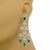 1990s Estate 15 Carats Diamond Emerald 18k White Gold Chandelier Earrings For Sale - Image 5 of 5