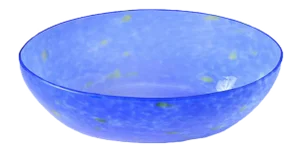 Vintage Blue Splatter Effect Glass Bowl, 1930s