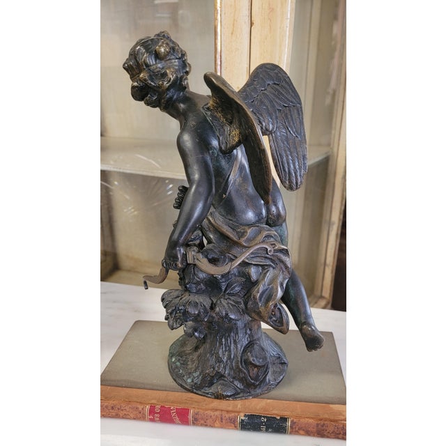 Early 20th Century Antique French Bronze of Cupid For Sale - Image 5 of 9