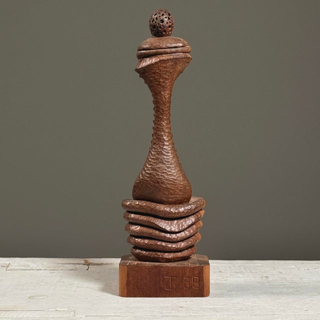 Vintage Outsider Hand Carved Biomorphic Sculpture For Sale - Image 4 of 9