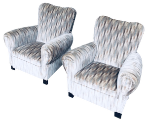 Set of Art Deco Armchairs, Belgium, 1940s