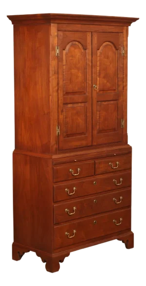 David T. Harring Chippendale Style Walnut Two Piece Jackson Press