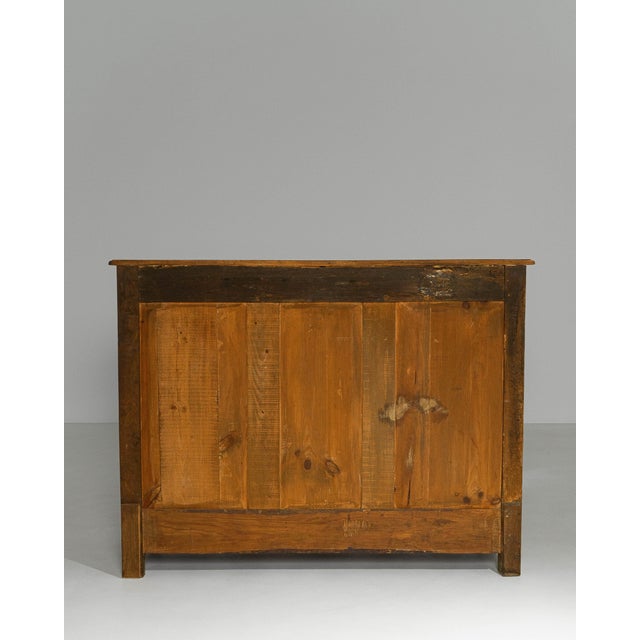 1820s French Baroque Oak Buffet With Brass Details For Sale - Image 9 of 18