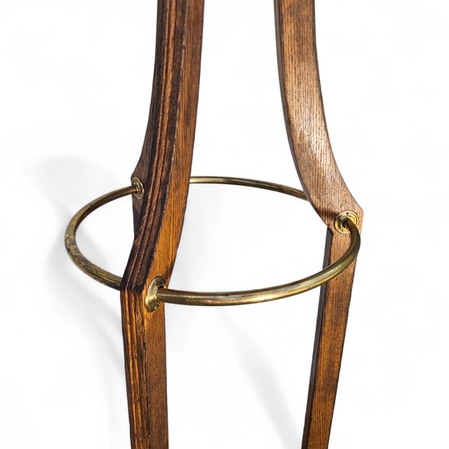 Antique Arts & Crafts Quarter Sawn Tiger Oak Hall Tree & Umbrella Stand, C. 1900 For Sale - Image 12 of 12