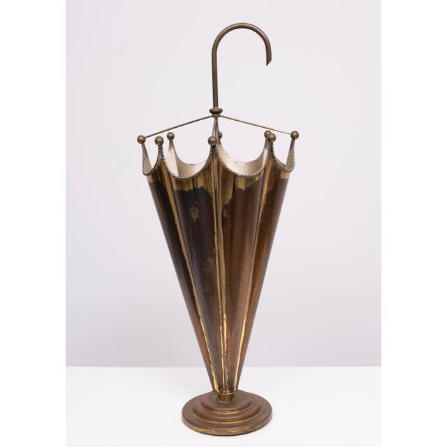 Brass Umbrella Stand, France, 1950s For Sale - Image 6 of 12