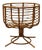 Woven Rattan Basket on a Pedestal Base, Italy, 1960s For Sale
