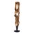 Twisting Teak Wood Sculpture on Stand For Sale