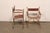 Metal Italian Near-Pair Savonarola Chairs With Brown Leather For Sale - Image 7 of 8