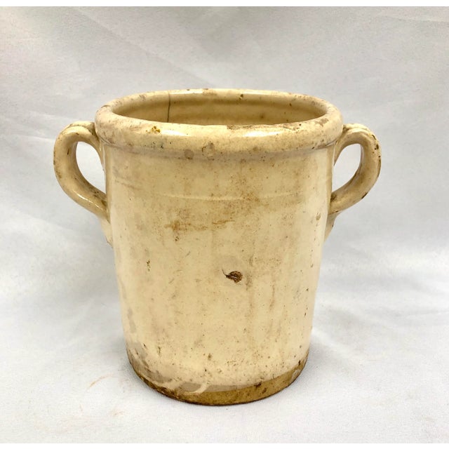 Highly sought after 1900s northern Italian glazed confit pot originally used for storing olives or duck fat. Hand turned...