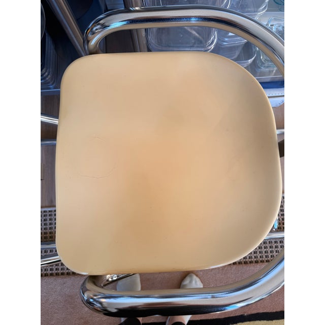 Ivory Set of Four Vintage S70-3 Bar Stools Designed by Börge Lindau and Bo Lindekrantz for Lammhults, Sweden For Sale - Image 8 of 12