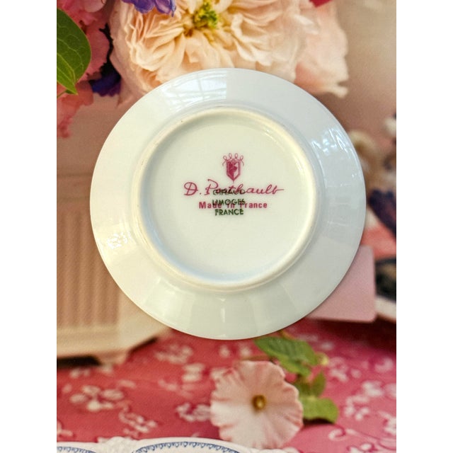D Porthault Limoges Les Coeurs Pink Hearts Trinket Dish For Sale - Image 9 of 12