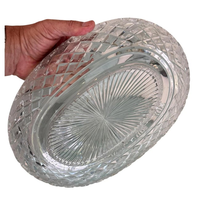 Jackie O Waterford Kennedy Heritage Crystal Centerpiece Bowl