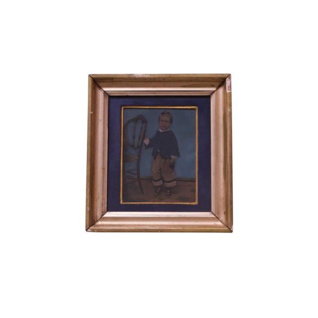 Vintage Tintype With Giltwood Frame For Sale