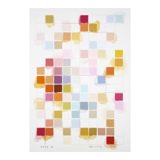 Contemporary Abstract Pencil and Acrylic on Fabriano-Pittura Paper "Sinnliche Komposition 48" by Kyong Lee For Sale