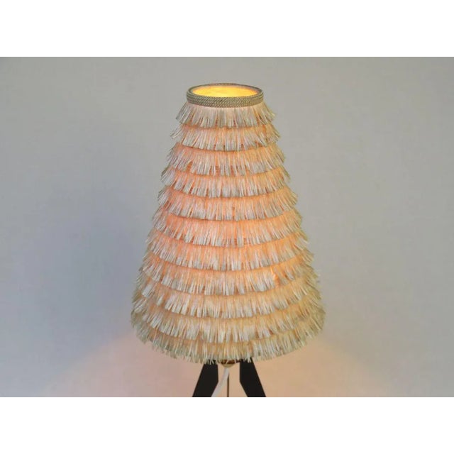 Beige Austrian Tripod Brass Table Lamp, 1950s For Sale - Image 8 of 18