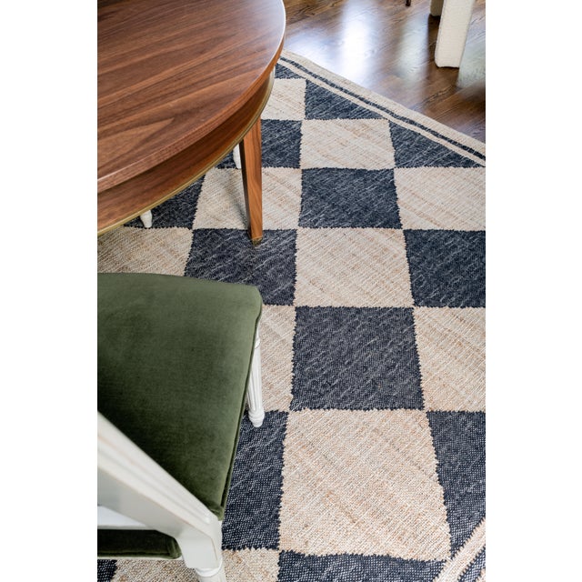Erin Gates by Momeni Orchard Court Checker Black Hand Woven Wool and Jute Area Rug 3'6" X 5'6" For Sale - Image 10 of 12