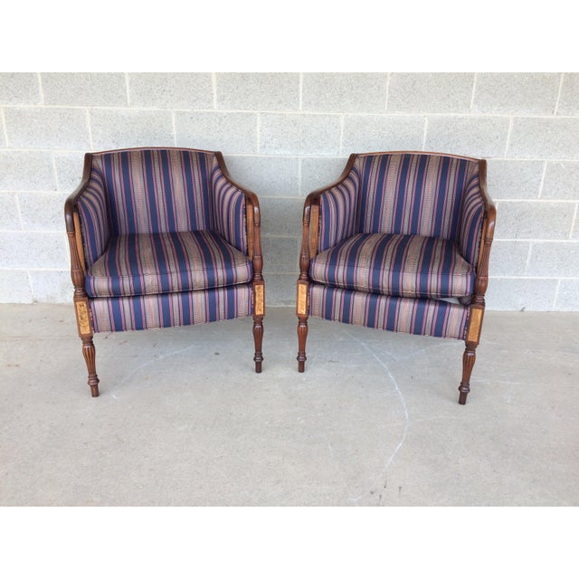 Southwood Mahogany Accent Chairs a Pair Chairish