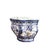 English Vintage Petite Blue & White Ceramic Bough Pot / Floral Arranger / Flower Frog / Tulipiere / Wall Pocket / Vase, Made in Portugal For Sale - Image 3 of 7