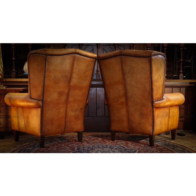 Dutch Sheepskin Club Armchairs, 2010s, Set of 2 For Sale - Image 12 of 18