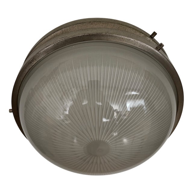 Mid-Century Italian Sigma Lamp in Glass and Metal by Sergio Mazza for Artemide, 1960s For Sale