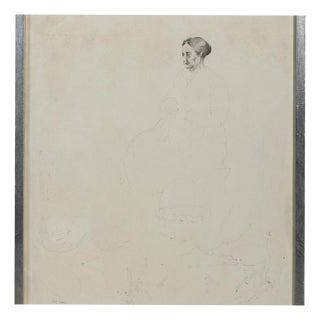 Graça Morais, Portrait, 1980s, Pencil on Paper For Sale