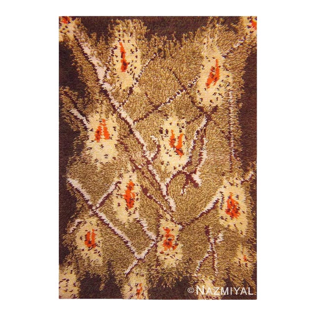 Nazmiyal Collection Vintage Shag Pile Swedish Rya Rug For Sale