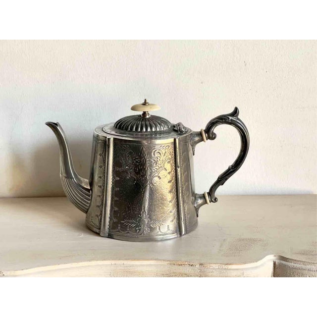 19th Century Victorian Britannia Silver Plated Teapot from EPBM, Sheffield, 1890s For Sale - Image 14 of 14
