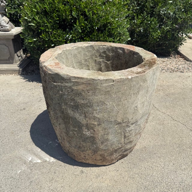 Antique Limestone Trough A one-of-a-kind hand-carved limestone trough naturally textured, lightly weathered finish....