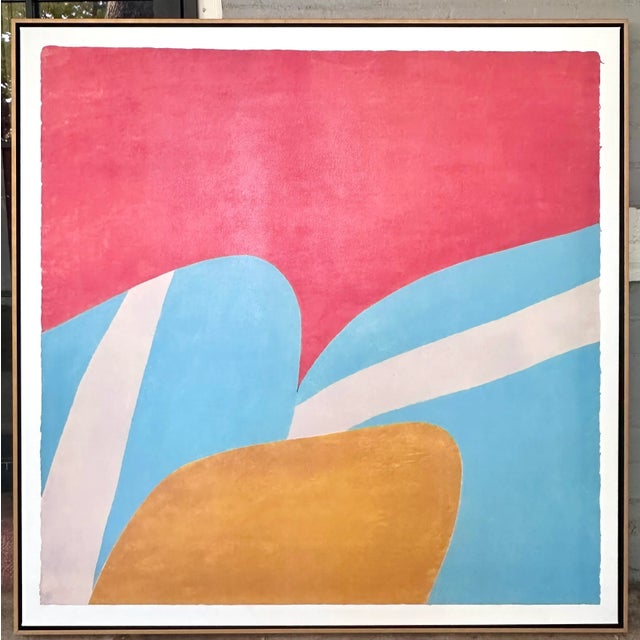 Large Framed “California” After Carol Summers Print on Canvas, professionally framed in wooden frame. Acquired...