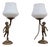 Vintage Cherub Bedside Lamps in Brass For Sale