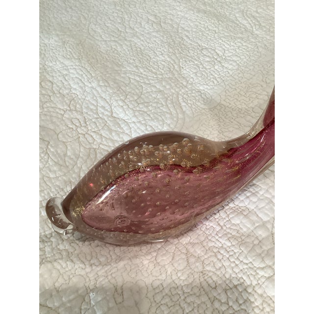 Flavio Poli Designed Fish Made by Archimedean Seguso . Murano Art Glass Ruby/Gold Color With Gold Leaf Inclusions Plus Bullicante Bibles. For Sale In Dallas - Image 6 of 8
