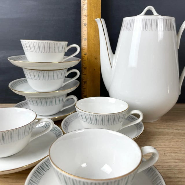 1930s Altrohlau Porcelain Mz Czechoslovakia Demitasse Set - 14 Pieces For Sale - Image 12 of 13