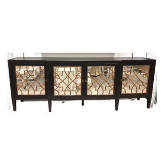 Hooker Furniture Large Long Modern Mirrored Sanctuary Console Table For Sale