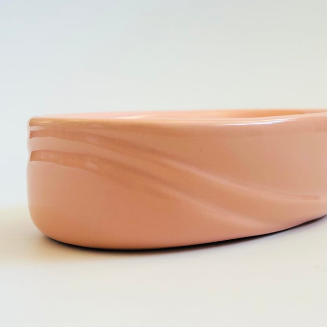 1980s Embossed Pink Ceramic Soap Dish For Sale In San Francisco - Image 6 of 8