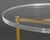 Late 20th Century Modern Brass and Acrylic Oval Coffee Table For Sale - Image 5 of 6