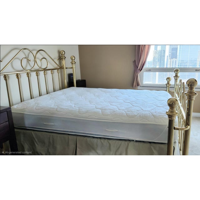This authentic Dresher brass bed is a rare Chicago‑made vintage piece from the late 1970s–1980s. Crafted in solid brass...