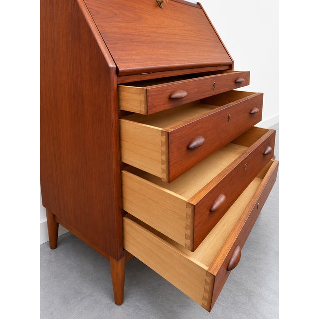 2000 - 2009 Mid-Century Teak Secretary, Denmark, 1960s For Sale - Image 5 of 7