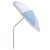 Metal Gallo 6.5 Ft Beach Fringed Umbrella, Baby Blue Cabana Stripe For Sale - Image 7 of 8