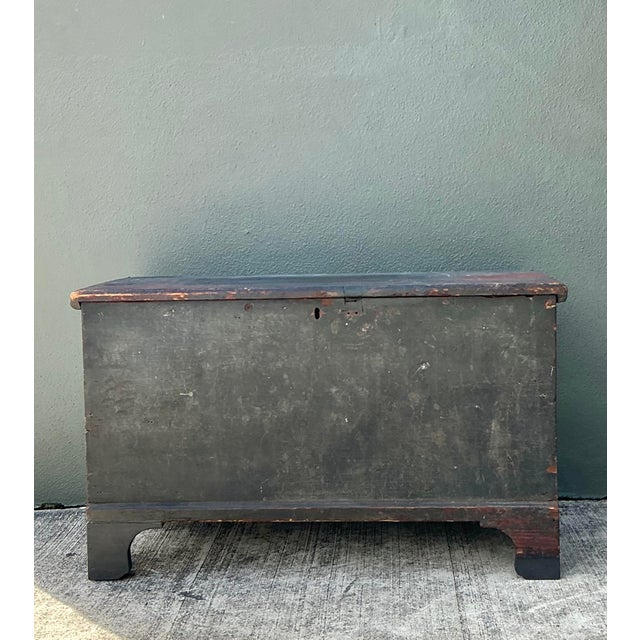 American Vintage Primitive Blanket Chest For Sale - Image 3 of 9
