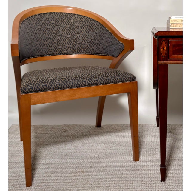 Modern 1990s Gunlocke Sculptural Wood Accent/Desk Chair With Curved Back For Sale - Image 3 of 8